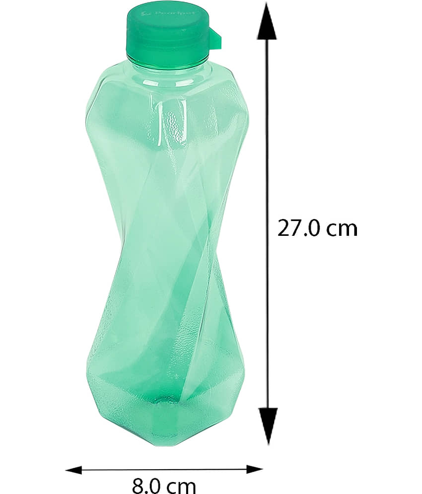 PearlPet Twist-1000ml Green PET Fridge Water Bottle 1000 mL ( 6 ) view 2