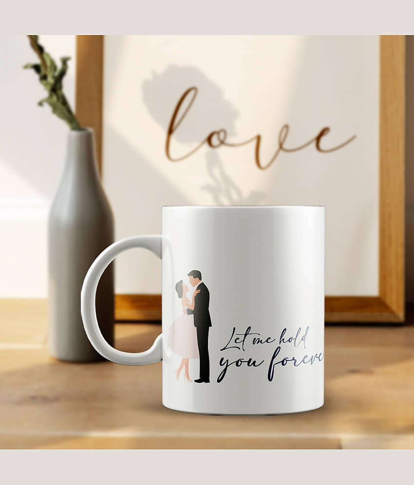 eCraftIndia White Ceramic Valentine Hamper view 2