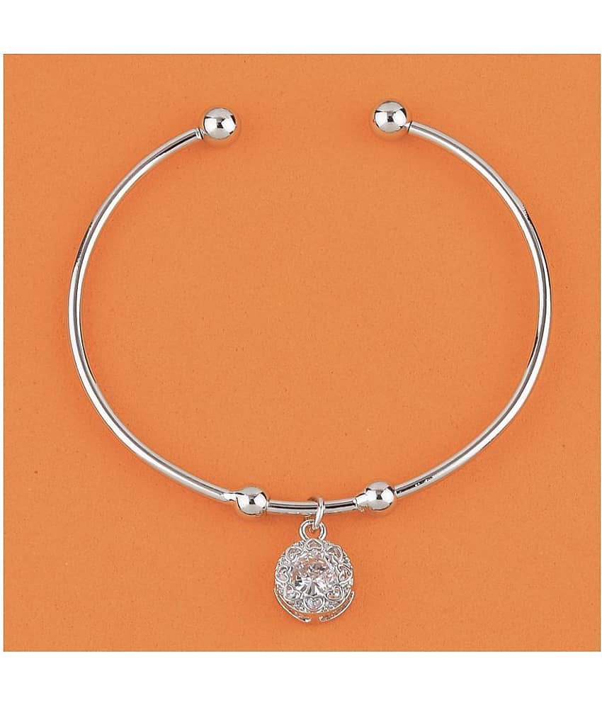 SILVER SHINE Party Wear Stylish Look Adjustable Bracelet With Diamond For Women Girls view 2