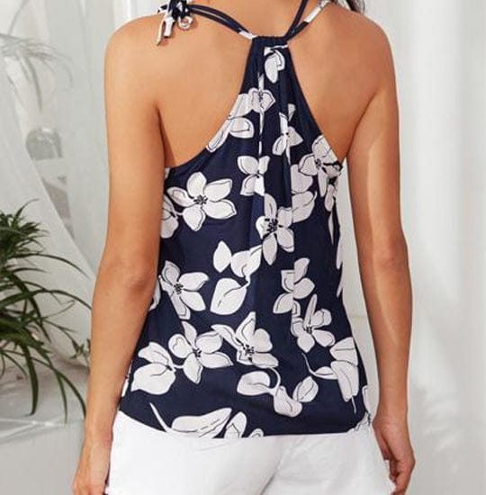 Floral print Halter Neck Top view 2