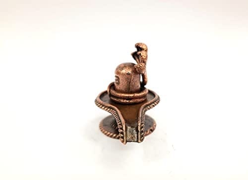 Searchers Paradise - Copper Idols Shivalingam,1.5 inches, Copper Handmade 110 Grams, Patina Antique Finish, Pack of 1 Piece view 2