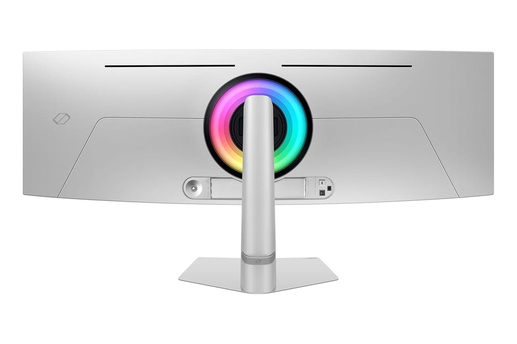 Samsung 49" (124.4cm) Odyssey OLED G9 Curved Gaming Monitor|Dual QHD 5120 x 1440|240Hz|0.03ms|DCI 99%|OLED Safeguard|FreeSync Premium Pro|G-Sync|Quantum Dot|HDR10+ Gaming|HAS|LS49DG930SWXXL|Silver view 2