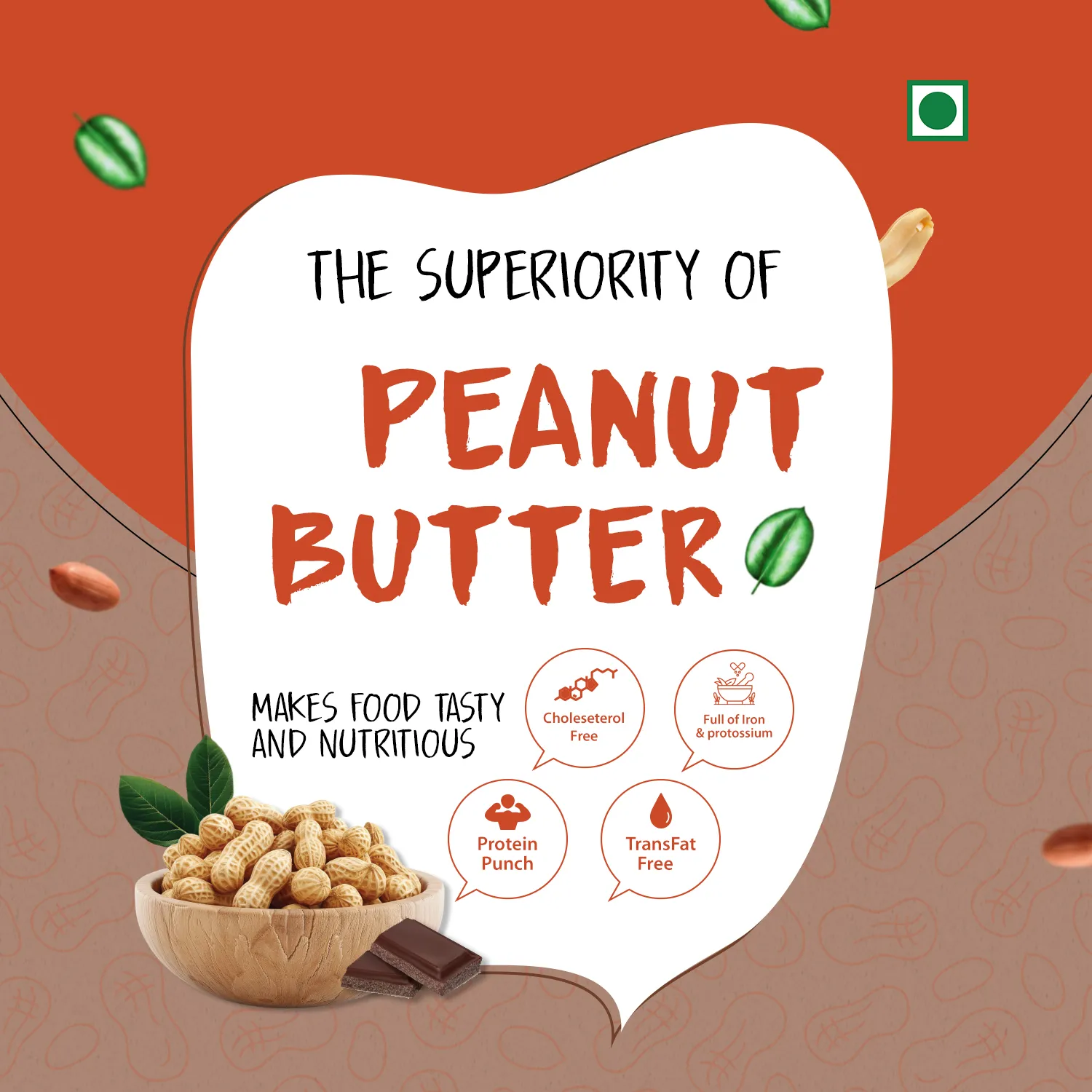 Savory Chocolate Crunchy Peanut Butter (1.2kg) | Made with Finest Roasted Peanuts | High in Protein | Cholesterol Free & Keto Friendly | Healthy Nut Butter | Ready to Eat | Chocolate Spread view 2