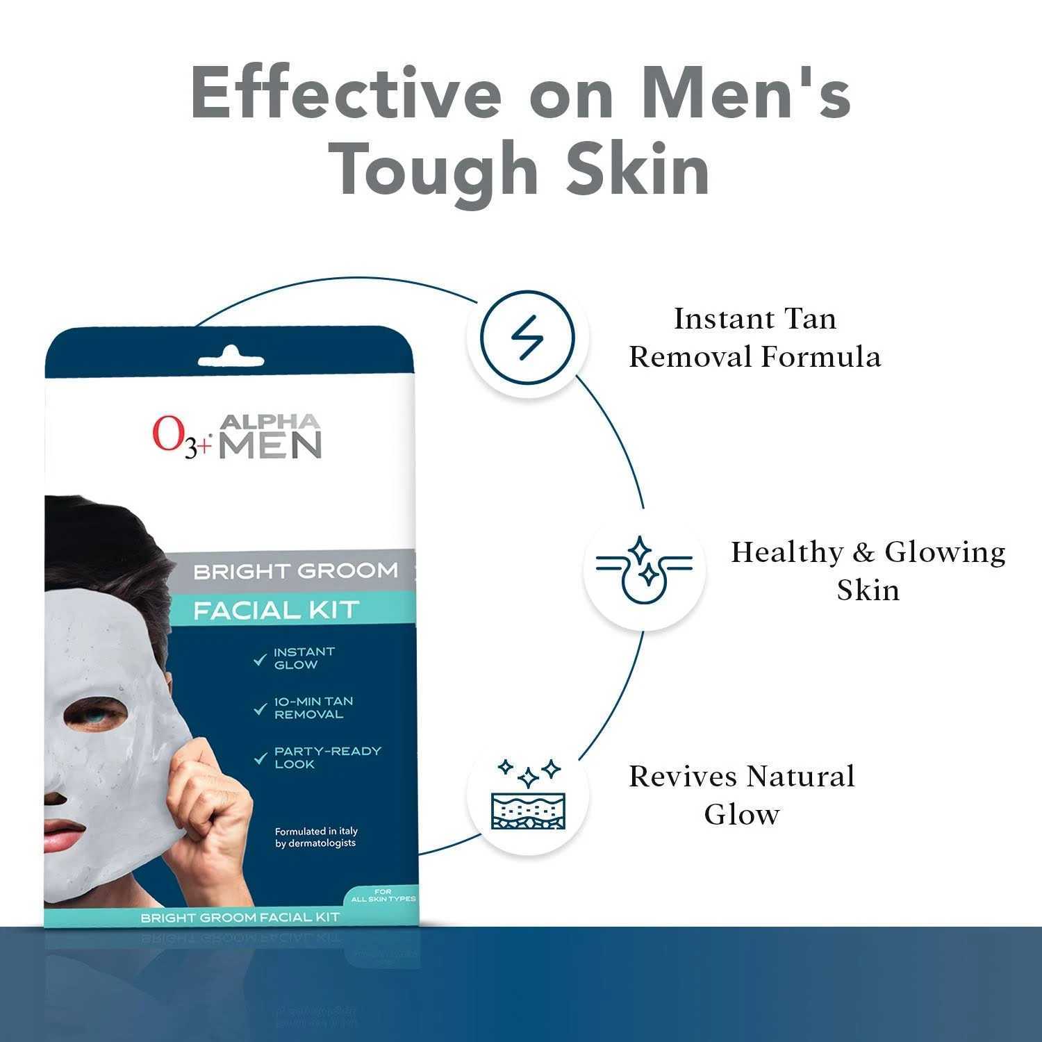 O3+ Alpha Men Bright Groom Facial Kit view 2