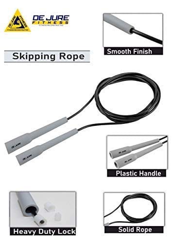 DE JURE FITNESS Adjustable Slim Shape Weight Loss Ball Speed Skipping Rope (275cm) view 2
