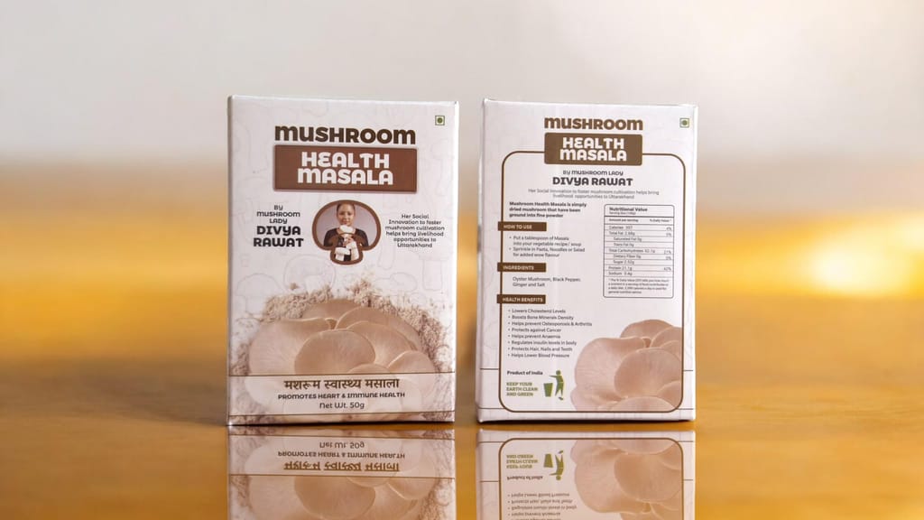 Soumya Foods Mushroom Health Masala, Oyster Mushroom Powder with Black Pepper Blend view 2