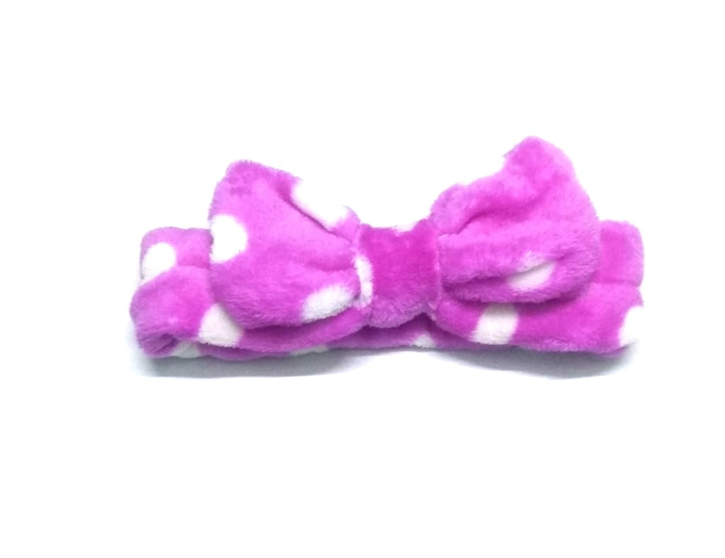 Nawani Facial Spa Makeup Cleansing Cute Bow Velvet Elastic Headband view 2