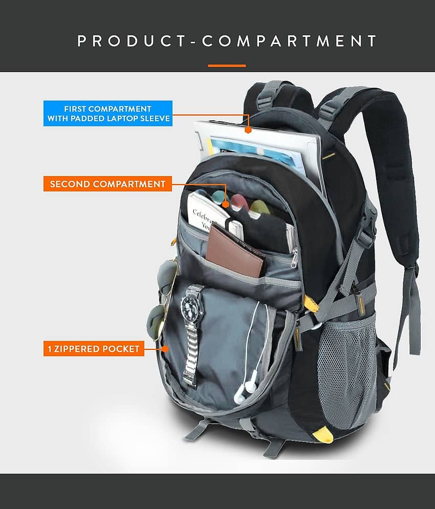 Lunar's 50 Ltrs Blue Backpack view 2