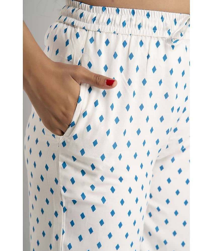 MAUKA - White Rayon Women's Palazzo ( Pack of 1 ) view 2