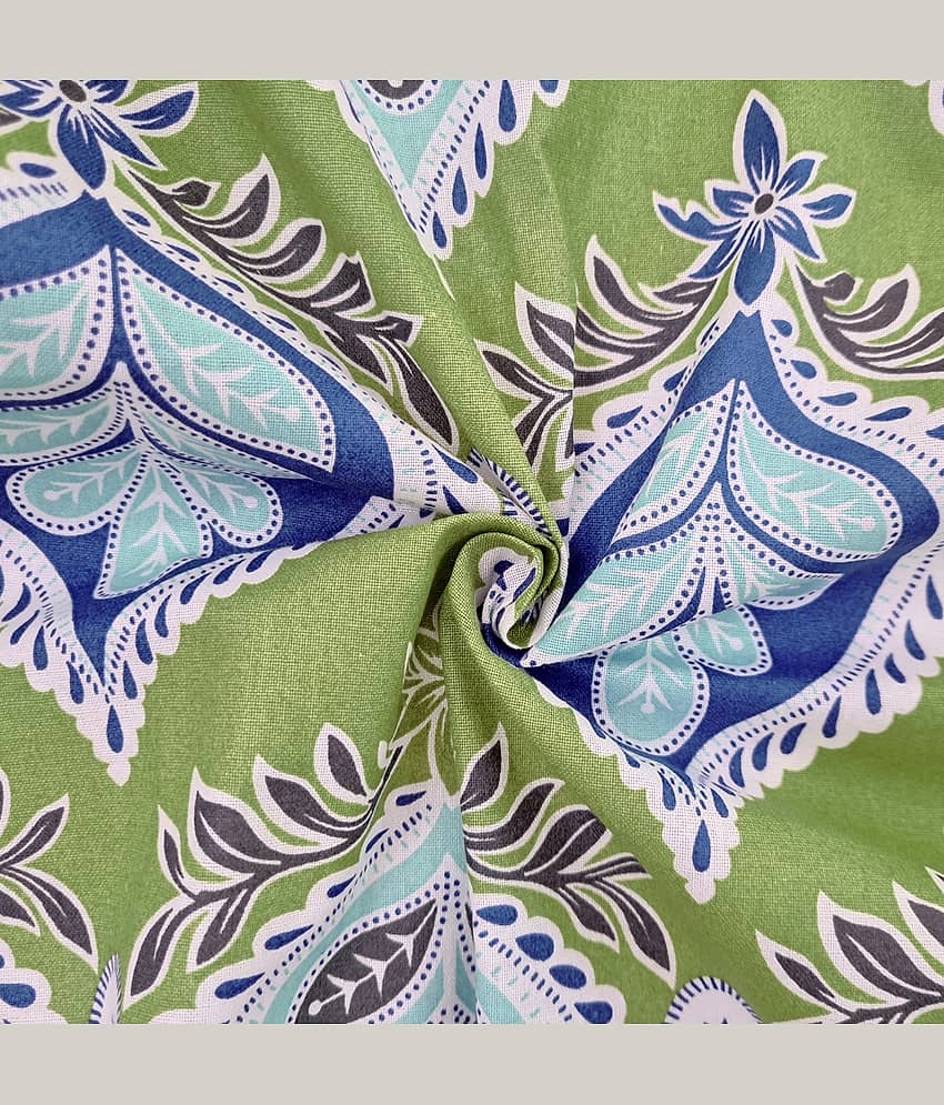 DIVINE CASA Cotton Double Bedsheet ( Green ) view 2