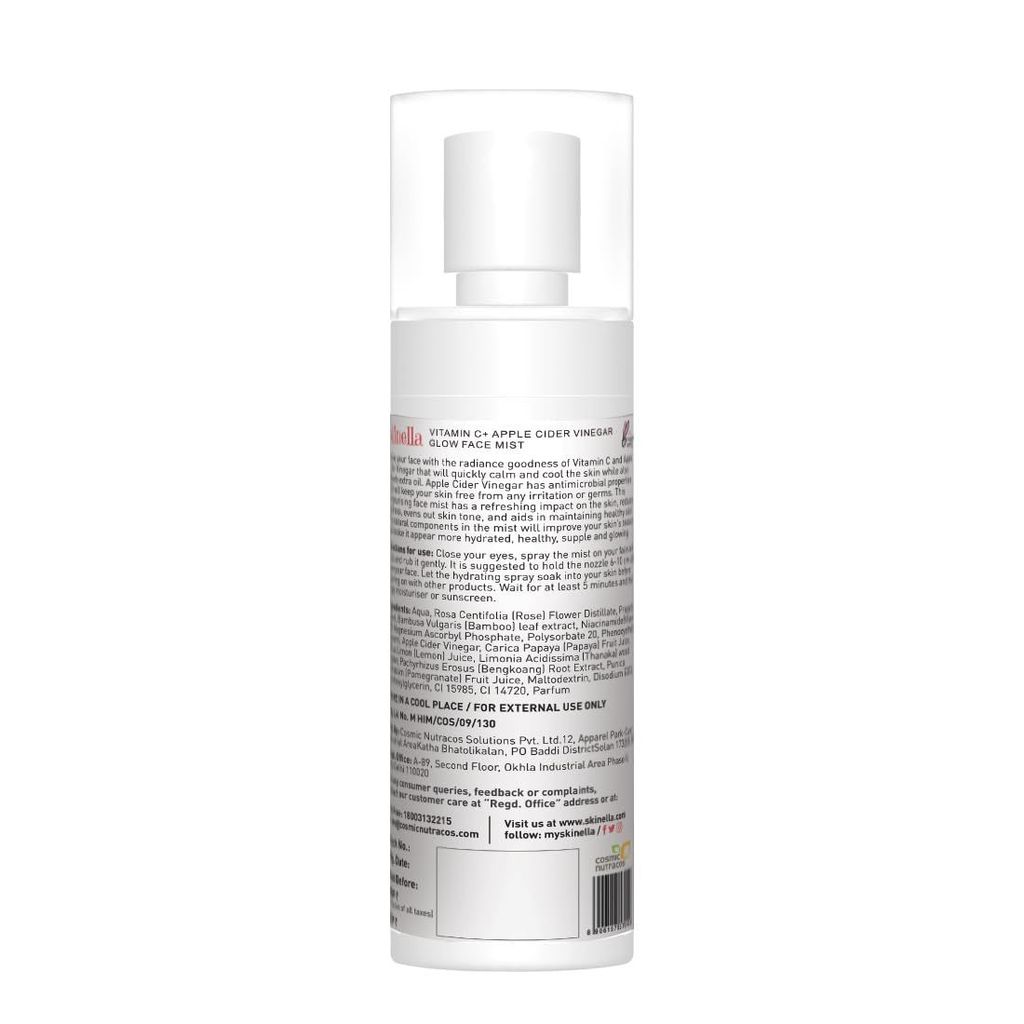 Skinella Vitamin C + Apple Cider Vinegar Glow Face Mist - 100ml view 2