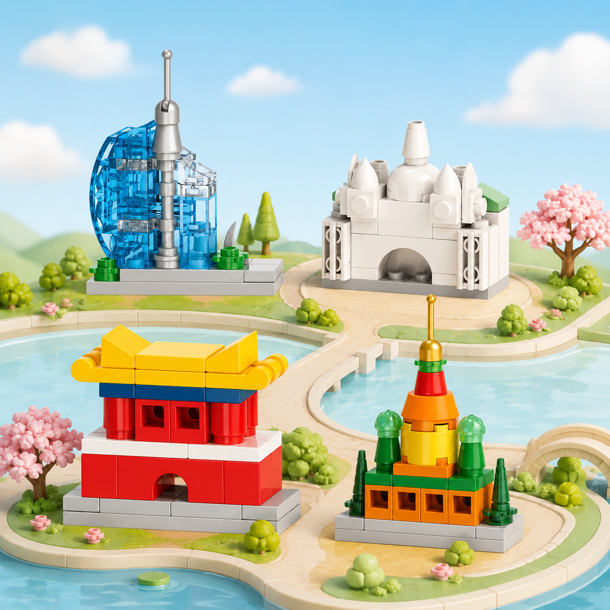 The Asian Landmarks Set (4 in 1 Set) view 2