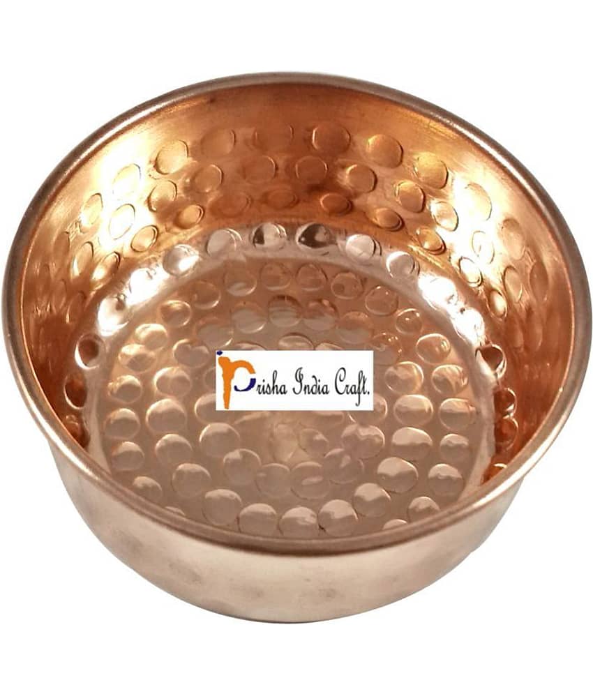 Prisha India Craft Pcs Copper Dessert Bowl 170 ml view 2