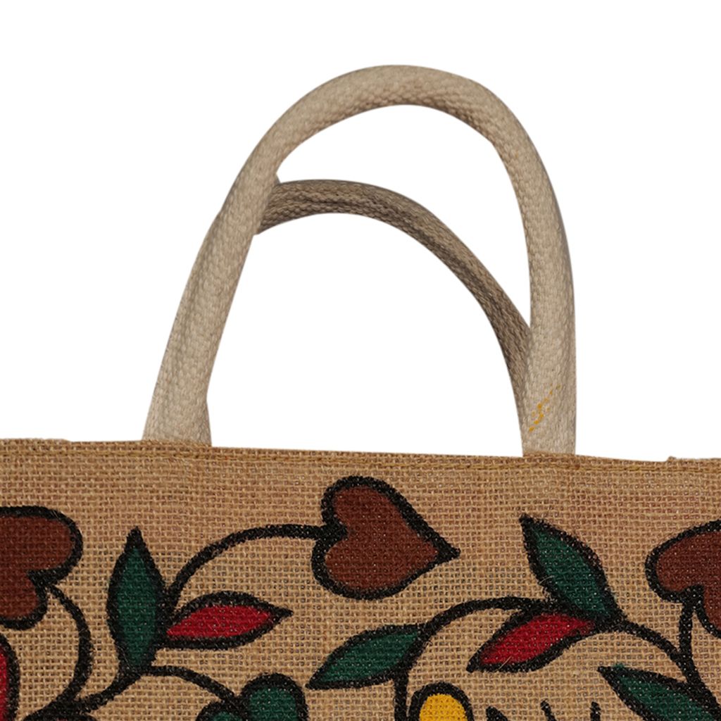 Jharcraft Jute Bag with Sohrai Painting (BG00694) view 2