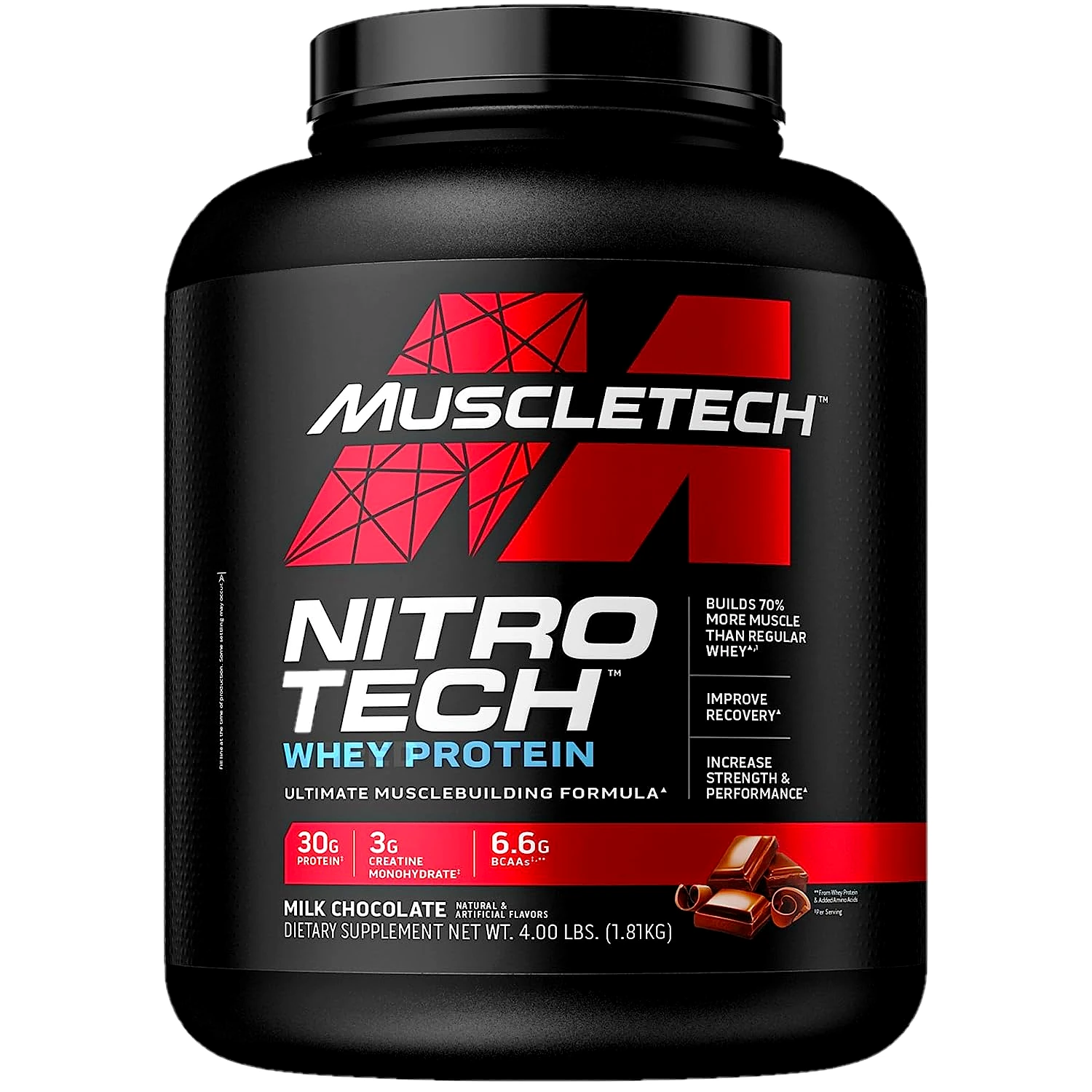 Muscletech Performance Series Nitrotech Whey Protein (Flavour - MILK CHOCOLATE) by Total Sporting And Fitness Solutions Pvt Ltd