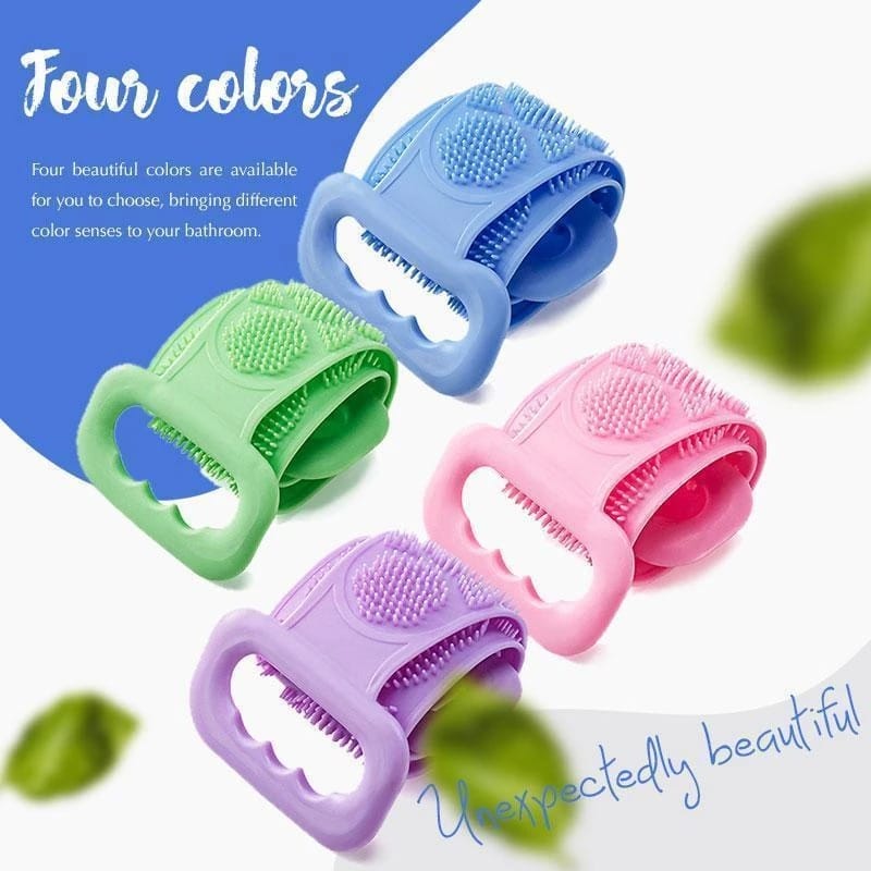 Trendzie Care Silicone Body Back Scrubber Bath Belt Double Side Brush (Multicolors) view 2