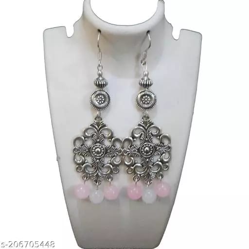 METAL FANCY WITH FANCY BEADS EARRINGS view 2