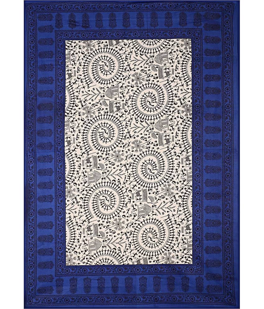 Uniqchoice Cotton Single Bedsheet ( Blue ) view 2