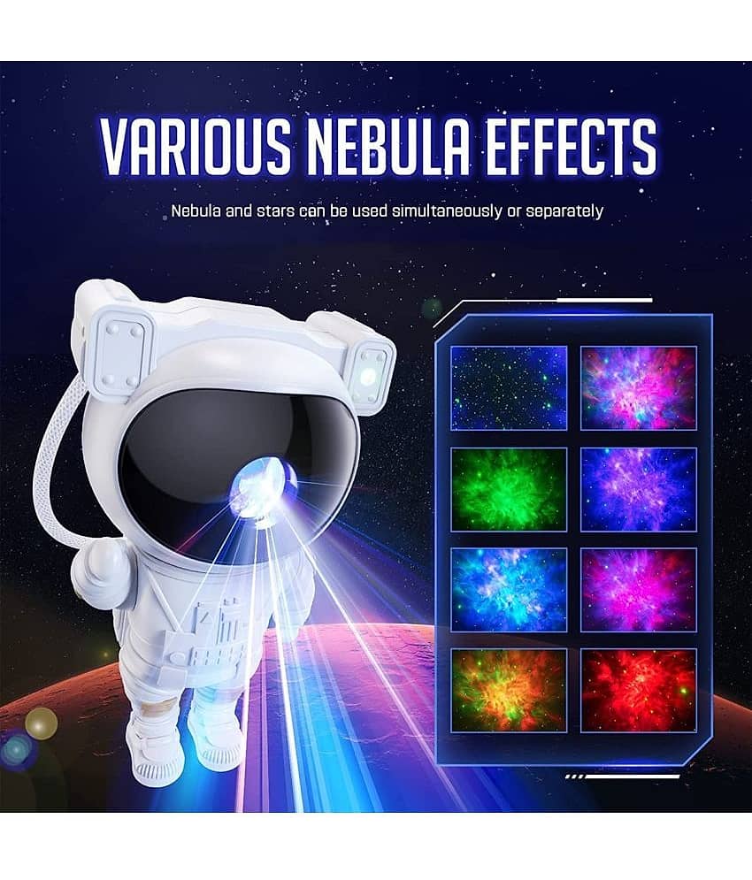 GEEO Astronaut Galaxy Projector with Remote Control - 360Â° Adjustable Timer Kids Astronaut Nebula Night Light view 2