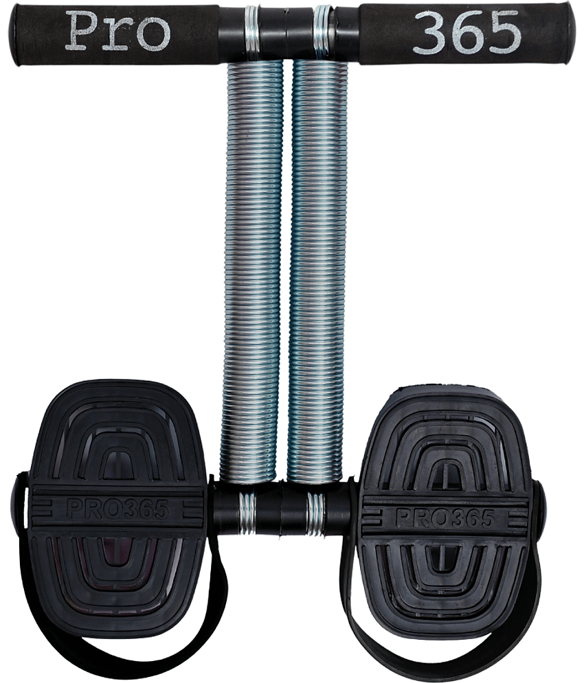 PRO365 Tummy Trimmer - Ultimate Ab Exerciser for Men and Women | Double Spring Waist Trimmers for Abdominal Workout and Core Strengthening | Home and Gym Fitness Equipment (Black)