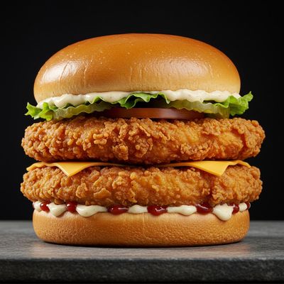 Crispy Chicken Double Patty Burger