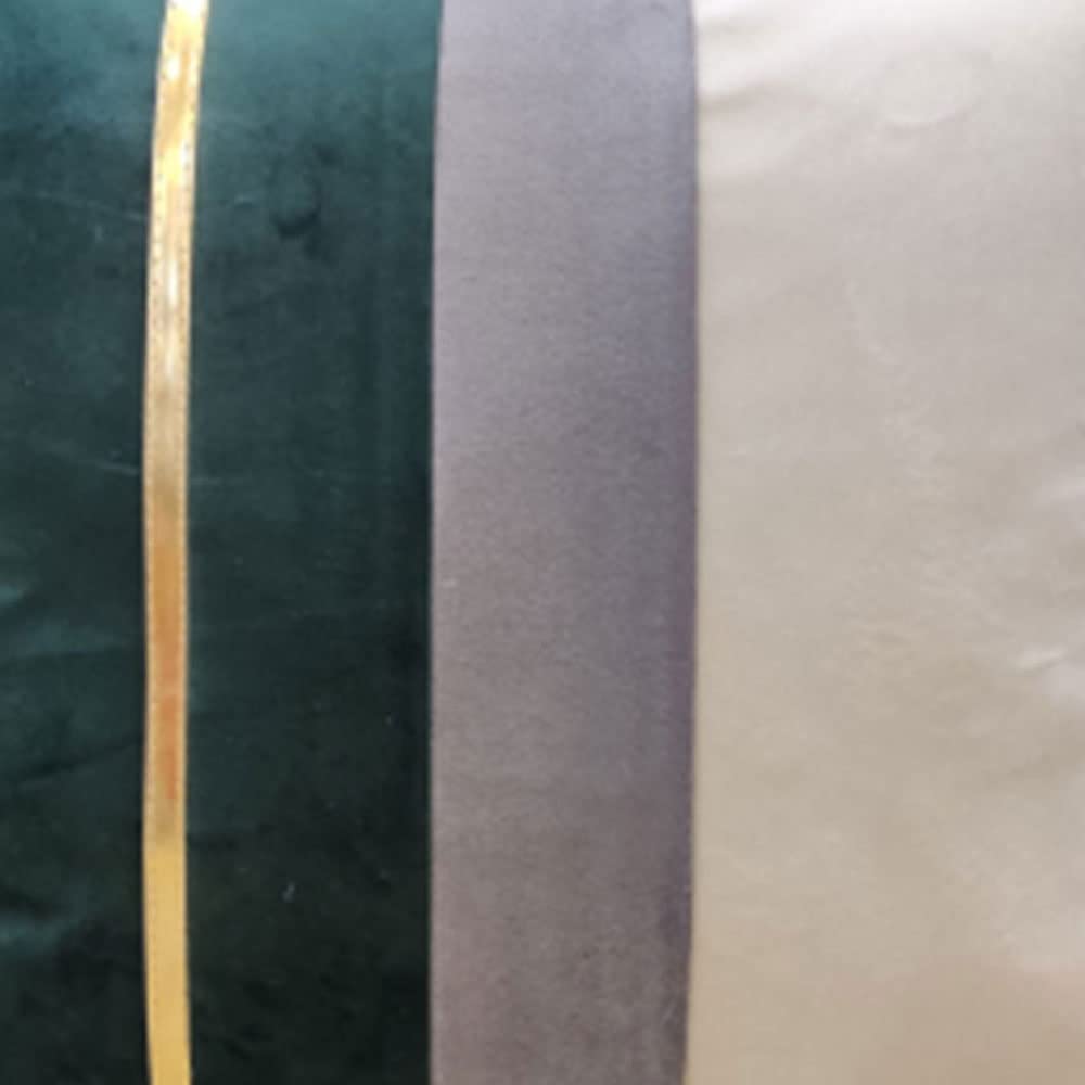 12 x 59 Inch Decorative Luxury Green Beige White Gold Leather Striped Patchwork Velvet Table Runners with Tassels for Home Living Room Bedroom Art Decor Wedding view 2