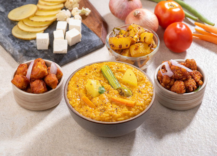 Homestyle sambar rice - choice of veg starter