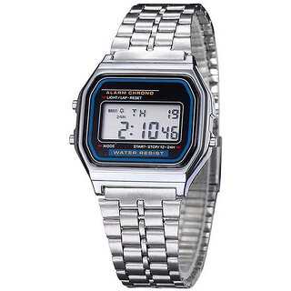 Digital LED Square Dial Stainless Steel Watch for Men & Women