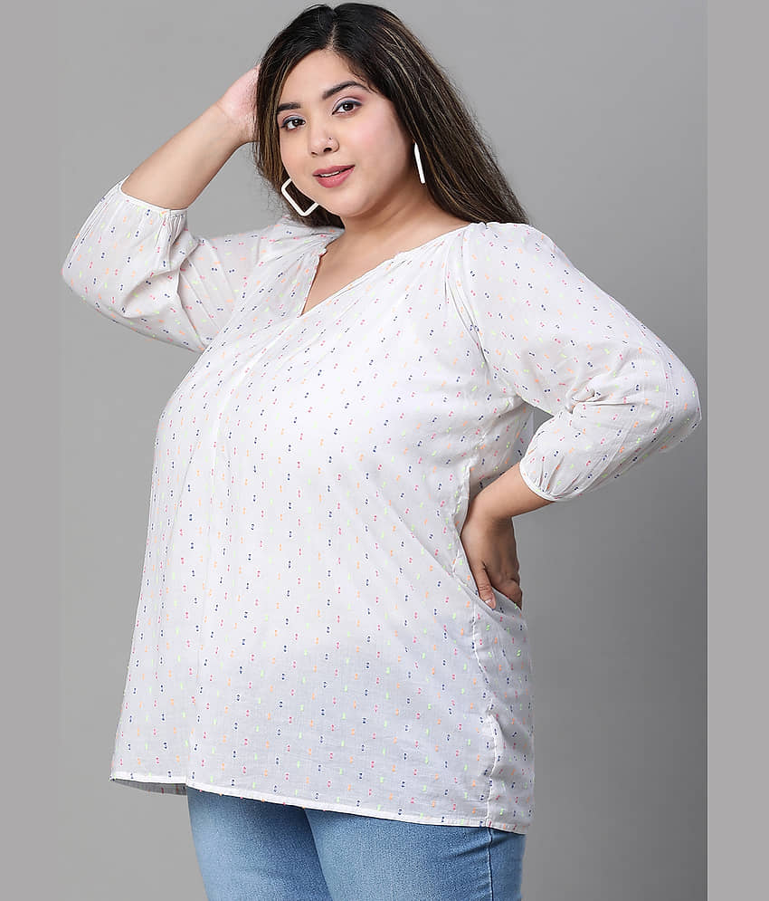 Oxolloxo Women's Viscose Rayon Regular Top ( White ) view 2