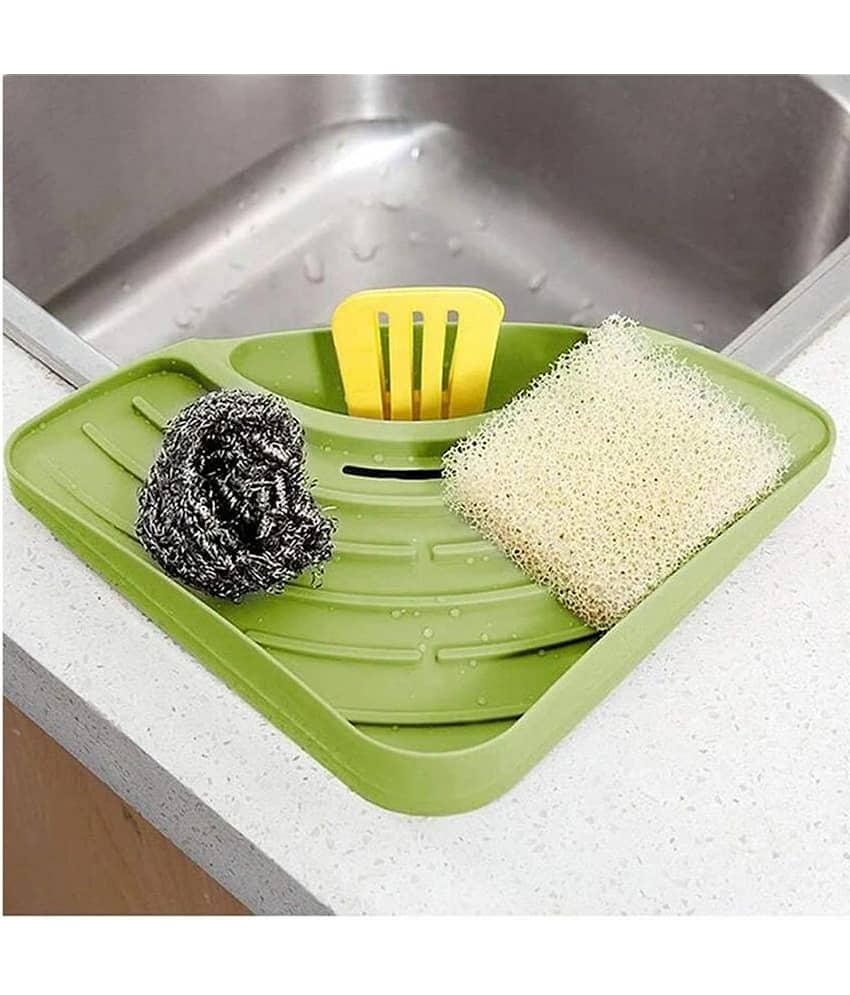 GEEO- Multipurpose Kitchen Sink Corner Tray ,Organizer Tool for Dish Wash (Pack of 1) view 2