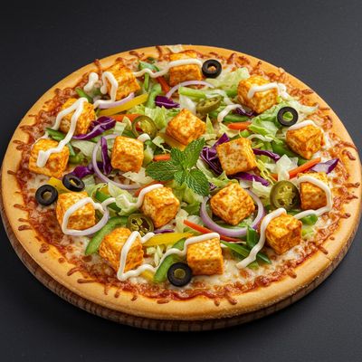 Paneer Salad Pizza