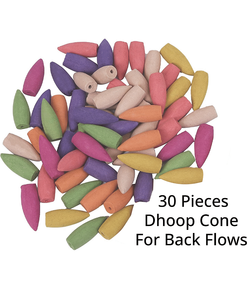 Khushi Enterprises - Incense Dhoop Cone For Back Flows 30 Pieces