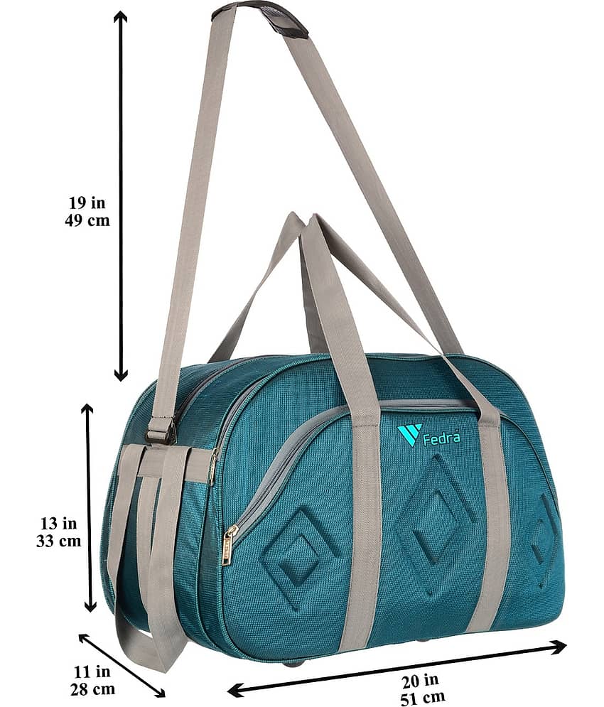 FEDRA - 40 Ltrs Green Polyester Duffle Bag view 2