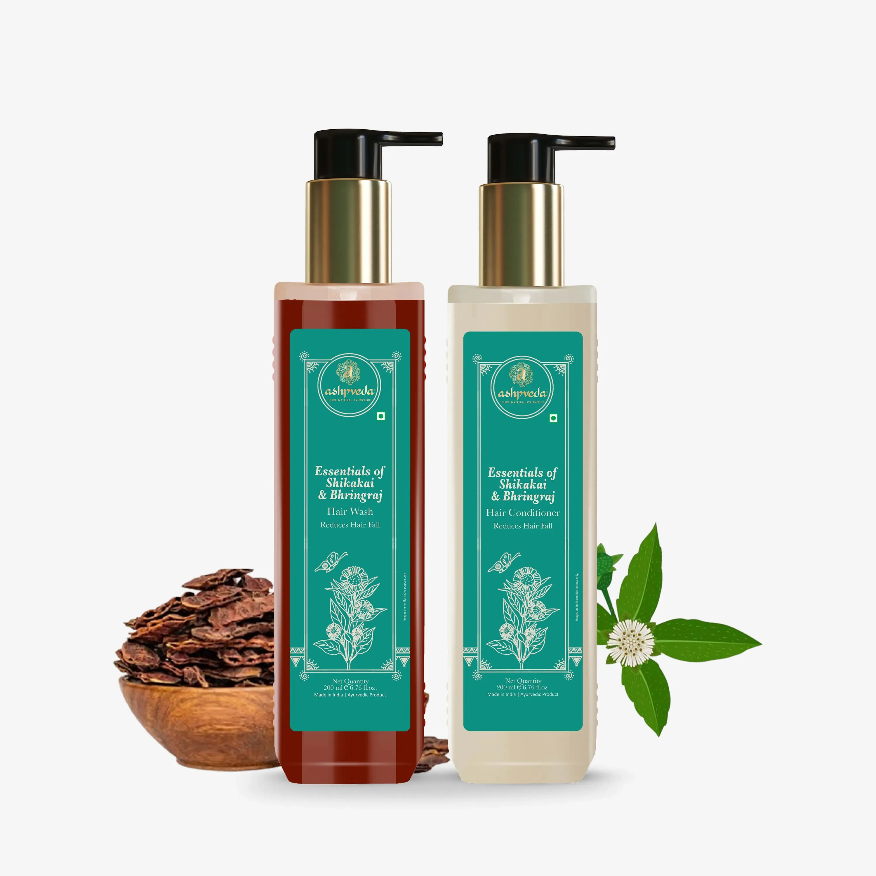 ashpveda Shikakai & Bhringraj Hair Shampoo & Conditioner view 2