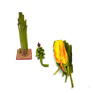 simonart and printing golu dolls artificial banana tree 1 ft view 2