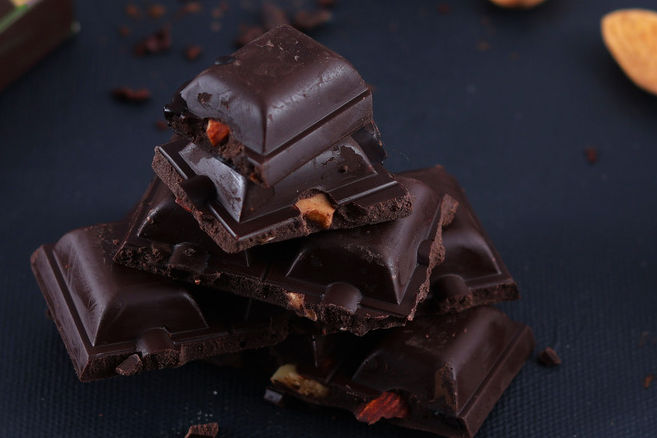 Dark Almond Bites - Chocolate Bar, 70 gm | Melt Chocolates view 2