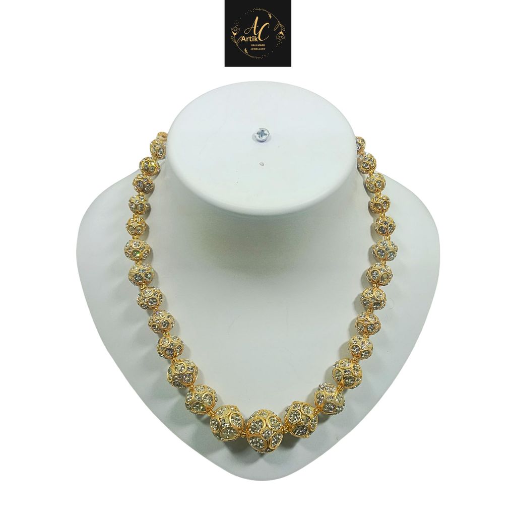 ARTIK HALLMARK Necklace Set with Ear Rings, White AD view 2