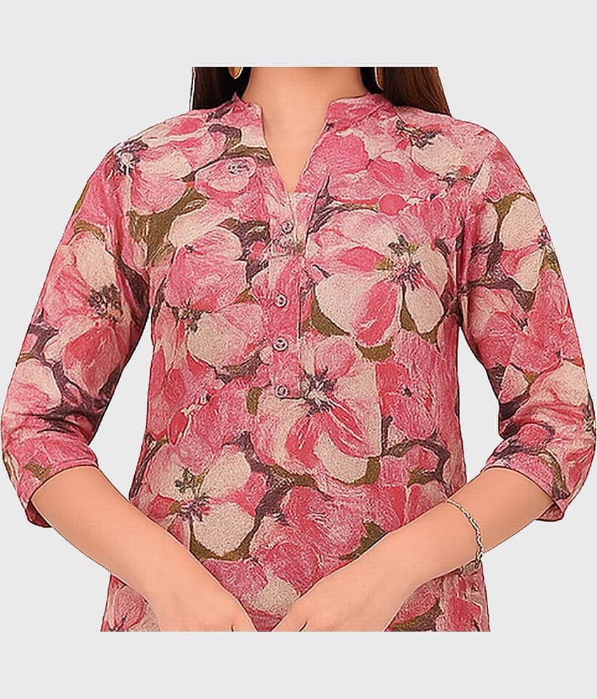 Meher Impex Women Rayon Printed Straight Kurti ( Multicoloured ) view 2