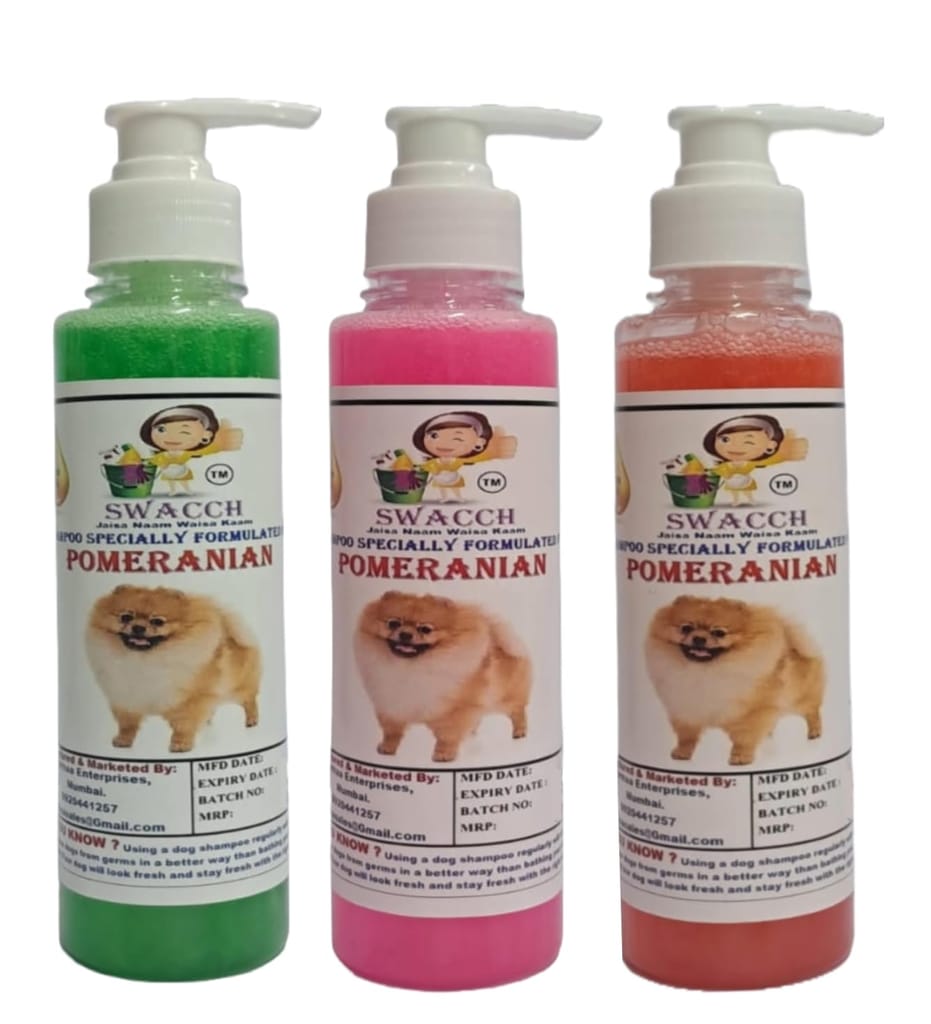 SWACCH Premium Shampoo for Pomeranian (200ML) (Combo Pack of 3) NEEM ALOVERA, Rose & Strawberry view 2