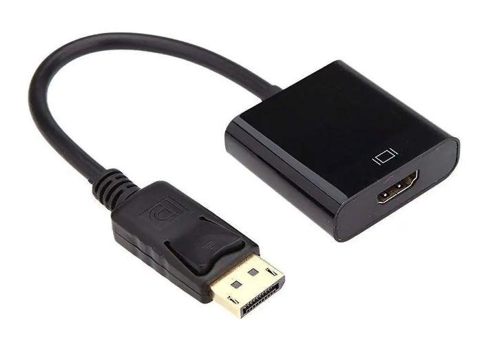 DisplayPort Male (DP) To 4K HDMI Female Adapter 1080 @ 60Hz Converter for PC/Laptop/Projector/HDTV (Black/White) view 2