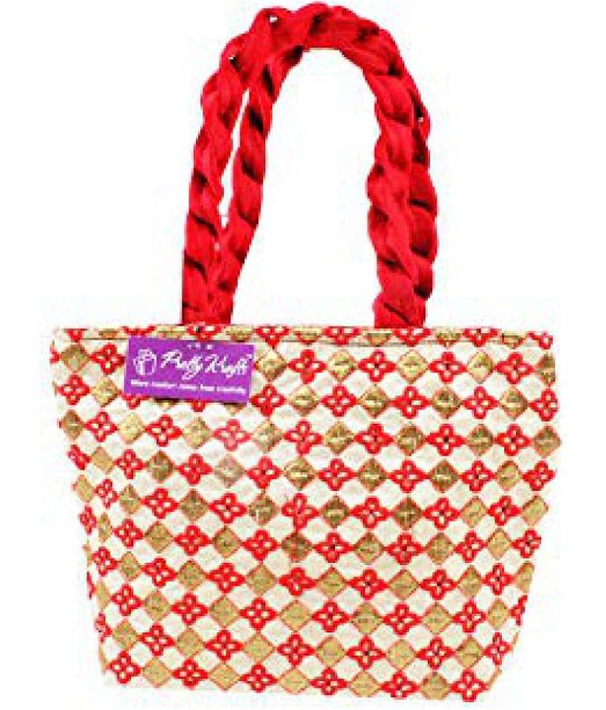 PrettyKrafts Red Jute Handheld view 2