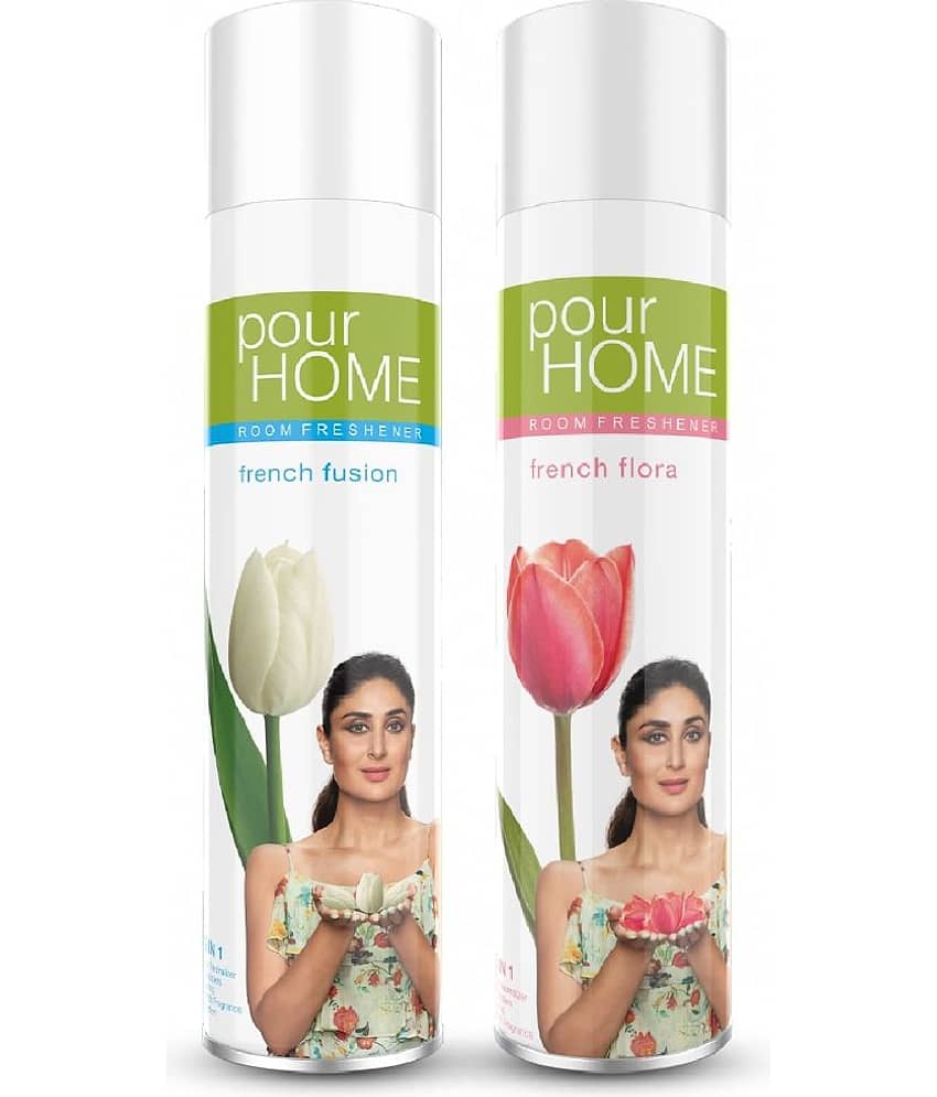 POUR HOME French Fusion & Flora Room Freshener Spray, 220ml Each ( Pack of 2)
