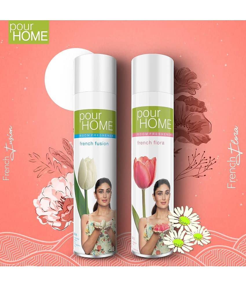 POUR HOME French Fusion & Flora Room Freshener Spray, 220ml Each ( Pack of 2) view 2