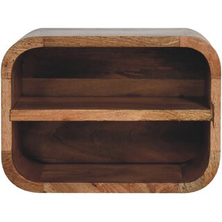 Oak-ish Floating Open Curve Bedside view 2