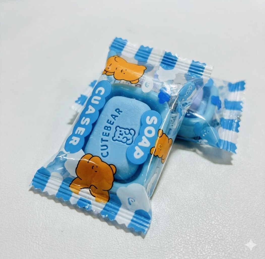 Ice Cream Shape Cartoon Theme Erasers for Kids view 2