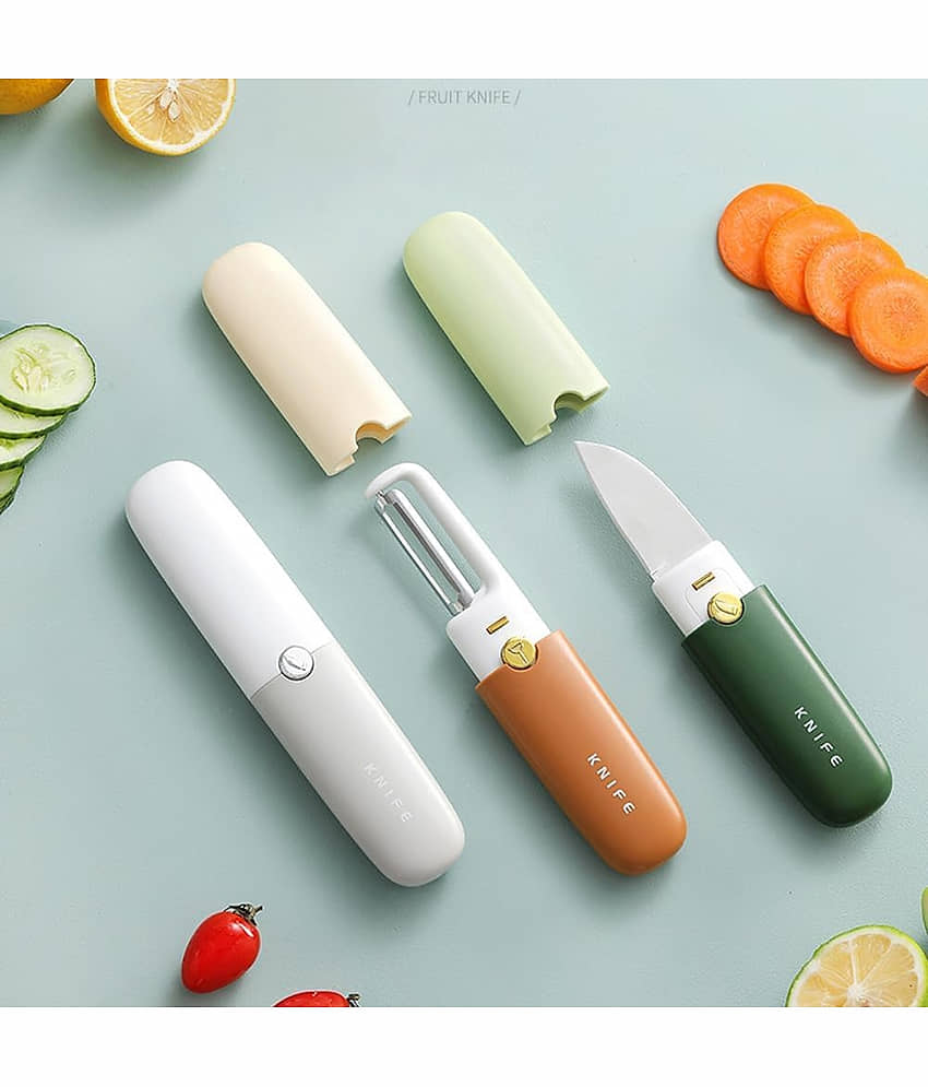 GEEO Multicolor Stainless Steel Utility Knife Blade Length 8 cm ( Pack of 1 ) view 2
