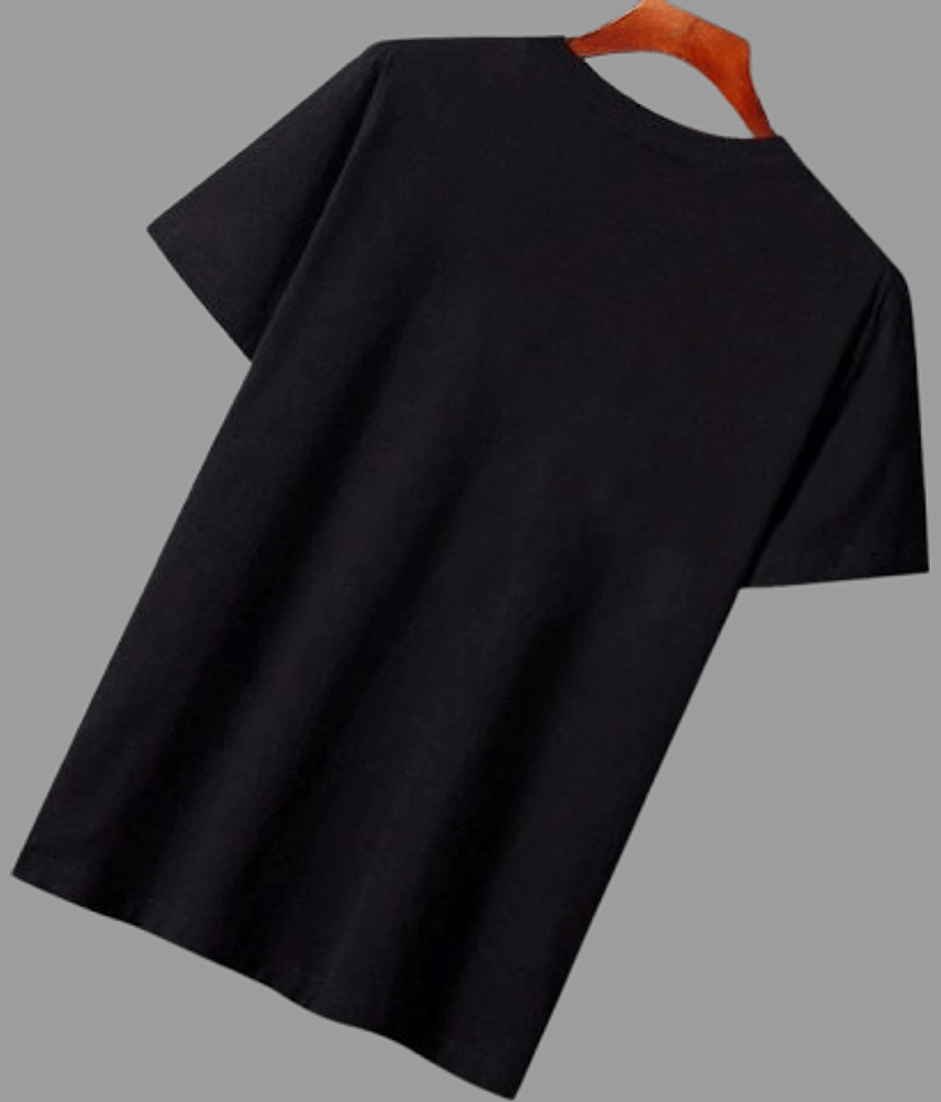 ELBATROSS Men Polyester Regular Fit Printed T-Shirt ( Black ) view 2
