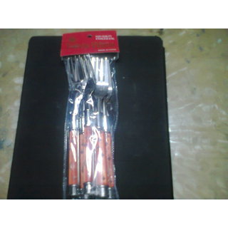 Set Of 6 Stainless Steel Fork With Plastic Grip view 2