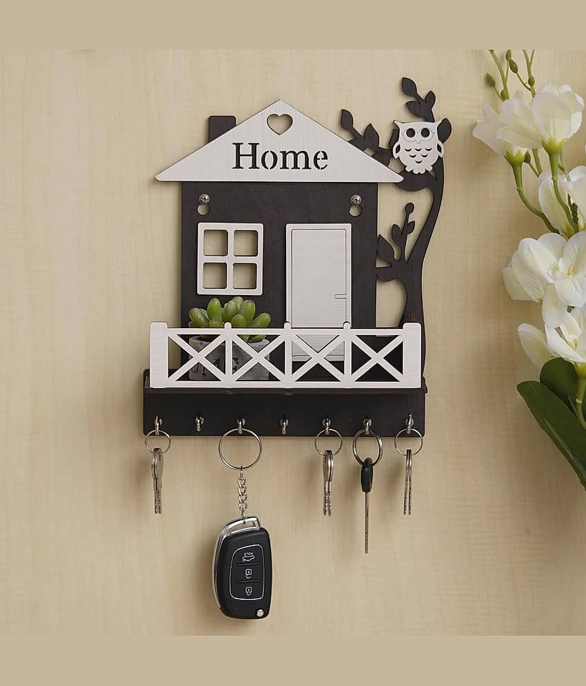 JaipurCrafts Multicolour Wood Key Holder - Pack of 1 view 2