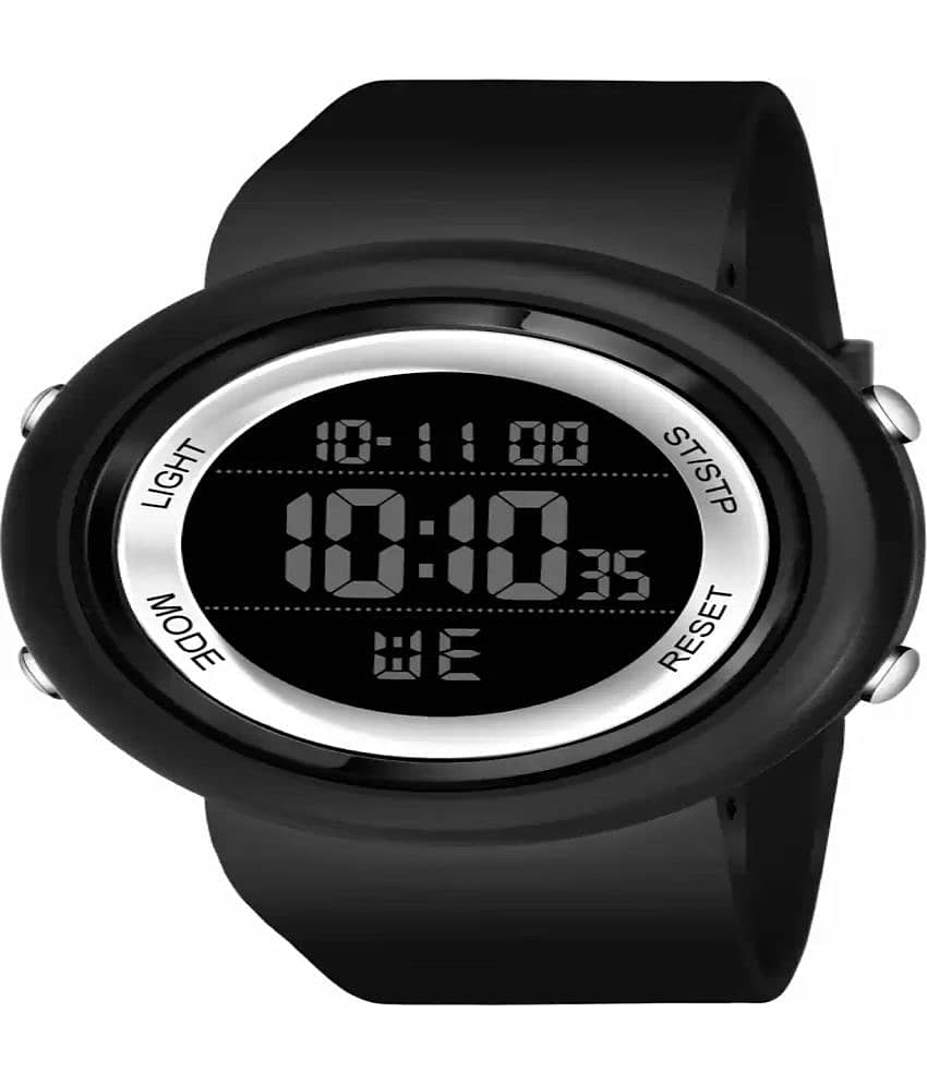 Om Collection - Black Silicon Digital Men's Watch view 2